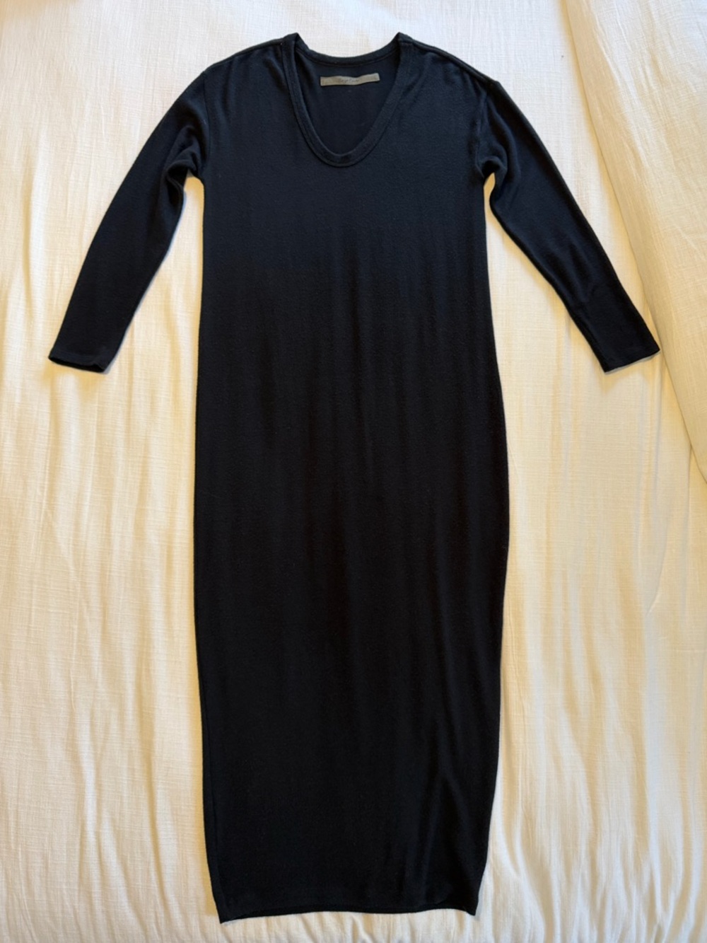 Enza Costa Scoop Neck Long Sleeve Midi Dress - Picture 4 of 7